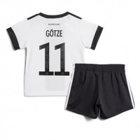 Koszulka piłkarska Niemcy Mario Gotze #11 Strój Domowy dla dzieci MŚ 2022 tanio Krótki Rękaw (+ Krótkie spodenki)
